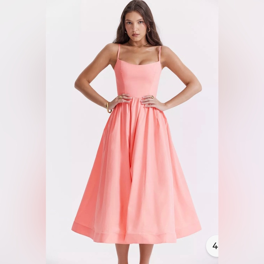 House of CB “Lolita” Apricot Cotton Corset A-line Sundress